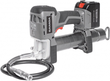 Аккумуляторный смазочный шприц Samoa 20 V, модель 160 500, с батареей 2 А·ч, до 700 бар